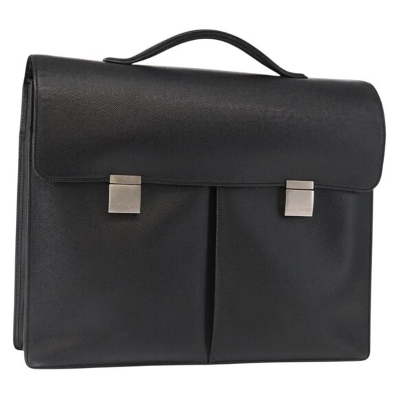 LOUIS VUITTON Taiga Serviette Kazan Business Bag Ardoise